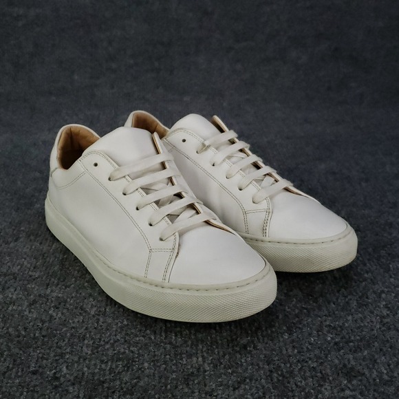 Margaux The Sneaker Women's EU 39.5 / US 9.5 White Calf‎ Leather Handmade Shoes - Picture 16 of 16